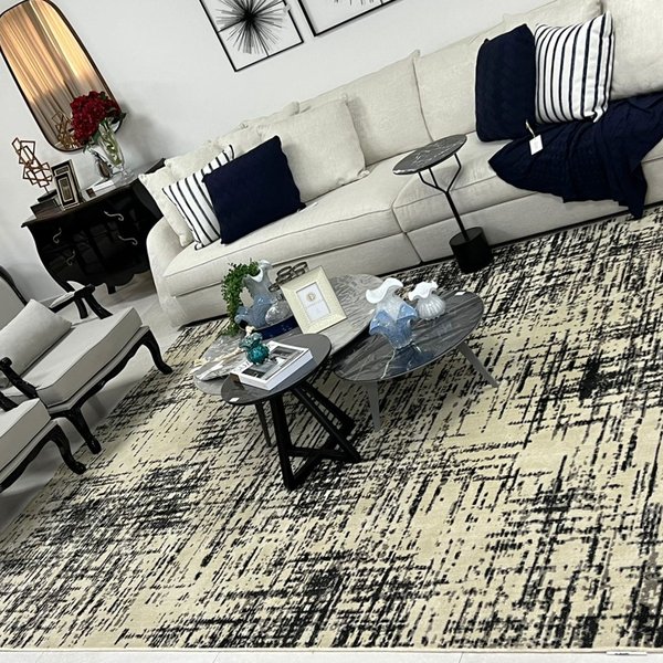 tapete para sala quarto estonado bege preto liege 02 belga edantex jetex 3