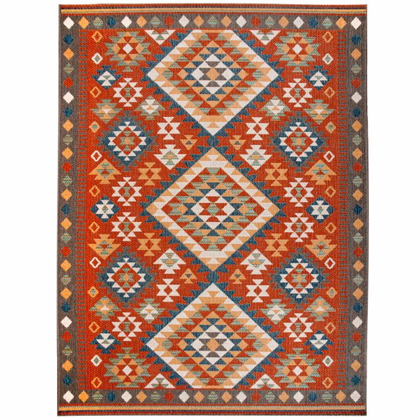 tapete para sala quarto varanda piscina area externa area interna aurora 06 vermelho kilim jetex 1