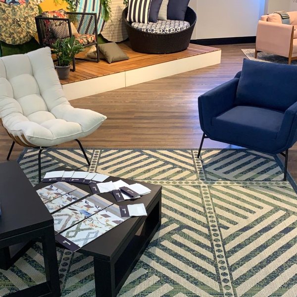 tapete para sala quarto varanda piscina area externa area interna aurora geometrico 03 azul kilim jetex 2