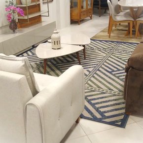 tapete para sala quarto varanda piscina area externa area interna aurora geometrico 03 azul kilim jetex