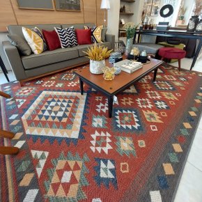 tapete para sala quarto varanda piscina area externa area interna aurora 06 vermelho kilim jetex 6