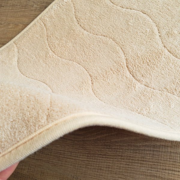 touch 40x60 cor 08 tapete para banheiro lavabo bege macio jetex 9