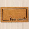tapete capacho fibra de coco bem vindo 33x60 entrada porta estampado jetex 5 3