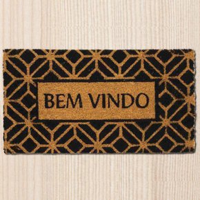 tapete capacho fibra de coco bem vindo 26 33x60 porta entrada jetex tapetes 2 1